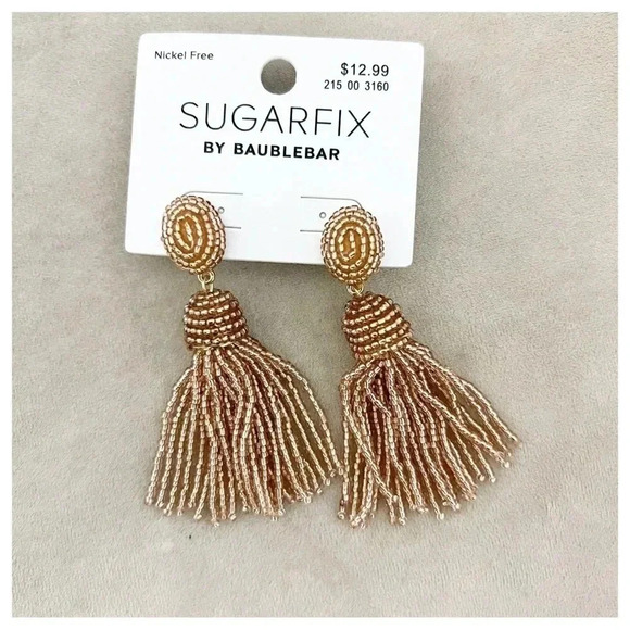 NWT Sugarfix by Baublebar Gold Beaded Drop Earrings 27 - Picture 1 of 2